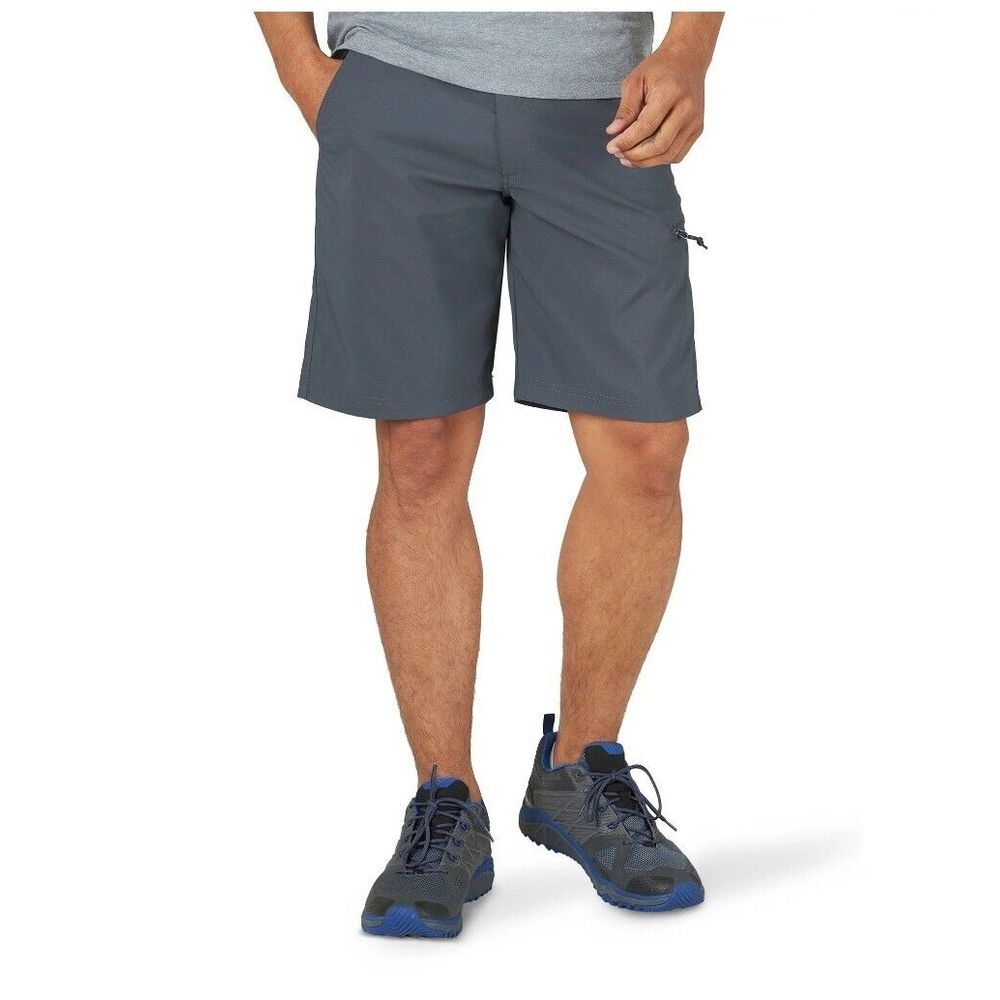 Wrangler Men's Outdoor Performance Side Elastic Utility Shorts‎ Pockets Gray 46